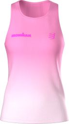 Débardeur Compressport Performance Ironman 2026 Rose/Blanc Femme