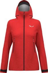 Giacca impermeabile Salewa Ortles 3L Gore-Tex da donna Rosso