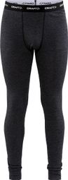 Collant lungo in lana merino artigianale nero