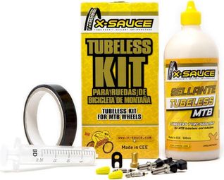 Kit X-Sauce Tubeless Fond de jante valve Presta 20mm