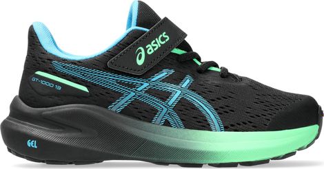 Chaussures Running Asics GT-1000 13 PS Noir/Bleu/Vert Enfant