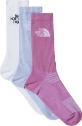 3 paar The North Face Multi Sport Mid-Calf Socks White/Blue/Purple (x3)