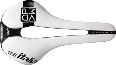 Selle Selle Italia Flite Boost Kit Carbonio Superflow MVDP (Mathieu Van Der Poel) Blanc - Produit Reconditionné