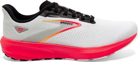 Brooks Launch 10 Blanco Rojo Zapatillas Running Mujer