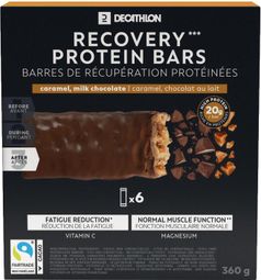 Barres de récupération protéinées Decathlon Nutrition Recovery Protein Bar Chocolat/Caramel - 6x60g