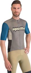Maillot Manches Courtes Sportful Supergiara Logo Gris/Bleu