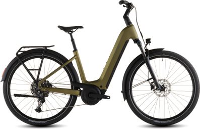 Cube Touring Hybrid Pro 800 Easy Entry Elektrische Trekkingfiets Shimano Cues 11S 800 Wh 700 mm Goud Lime Groen 2026