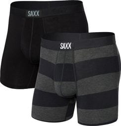 Confezione da 2 boxer Saxx Vibe Super Soft Brief Graphite Rugby Black
