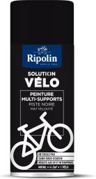 RIPOLIN - Solution Vélo - Aérosol Peinture - Sans Coulure - Finition Mate - Piste Noire - 400 ml