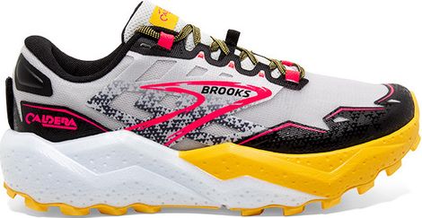 Brooks Caldera 7 Gris Amarillo Rosa Zapatillas de trail para mujer
