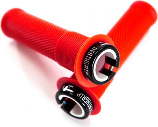 Paire de Grips DMR DeathGrip Thin Avec Flanges Rouge