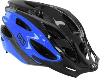 CASQUE VELO ADULTE GES VTT ROCKET NOIR-BLEU TAILLE 54-58 AVEC VISIERE ET SYSTEM QUICK LOCK (VENDU EN BOITE)