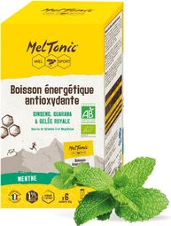 Pak van 6 Meltonic Organic Antioxidant Mint Energy Drinks 6x35g