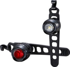 Paire d'Éclairages Cateye ORB Rechargeable Set Noir