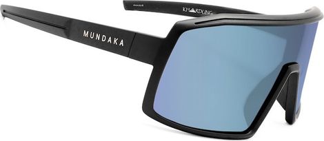 Lunettes Mundaka KHARDUNG Noir Mat / CX Full Revo Cat.3 Metalic Bleu