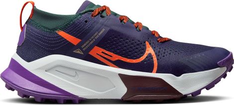 Zapatilla Nike ZoomX Zegama Trail Running Mujer Azul Violeta Naranja