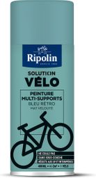 RIPOLIN - Solution Vélo - Aérosol Peinture - Sans Coulure - Finition Mate - Bleu Rétro - 400 ml