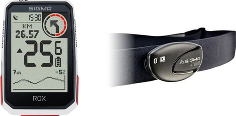 Compteur GPS Sigma ROX 4.0 Pack Cardio Blanc