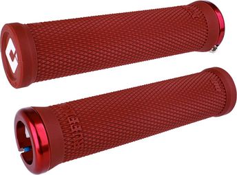 Paire de Grips Odi Ruffian V2.1 135 mm Rouge / Blanc