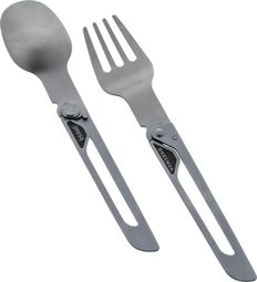 Fourchette et Cuillère Pliants Quechua MH500 Inox