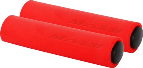 Coppia di Manopole in Silicone Massi Rosso Opaco