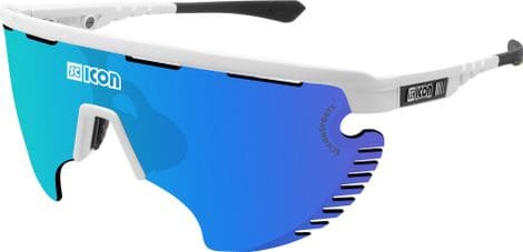 Scicon Sports Aerowing Lamon Lunettes De Soleil De Performance Sportive (Multimirror Bleu Scnpp/Luminosité Blanche)