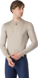 Castelli Espresso Men's Long Sleeve Jersey Beige Black
