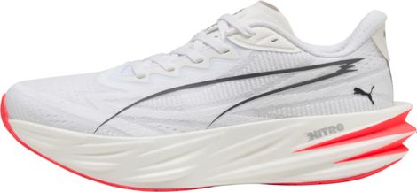 Chaussures Running Puma Deviate Pure Nitro Blanc/Rouge Femme