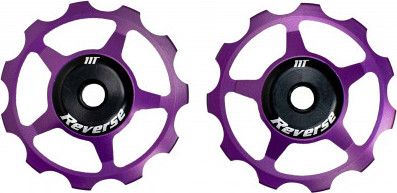 Paar Reverse Pulleys Steel Bearings 7-12 Speeds Purple