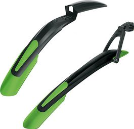 Pair of SKS Shockblade & X-Blade Set Black Green Mudguards for 29'' and 27.5''