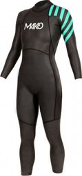 Vrouwen Mako Hali Neopreen Wetsuit Zwart Blauw