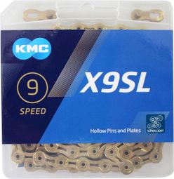 KMC Chaîne de vélo X9Sl Gold 114 maillons