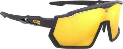 AZR Pro Race RX Brillen-Set Schwarz lackiert / Wasserabweisendes Visier Gold