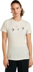 Icebreaker 150 Tech Lite Tee Bird Transit White Women's T-Shirt 