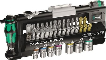 Wera-Etui d'embouts/Douilles et Mini-Cliquet-Tool-Check PLUS