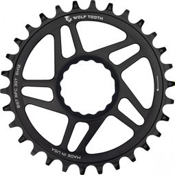 Plateau Wolf Tooth Direct Mount Race Face Cinch Boost 3 mm Drop-Stop ST pour Shimano HyperGlide+ 12 Vitesses Noir