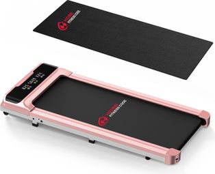 Tapis de course Fitness Q2-1 compact pliable Rose avec tapis