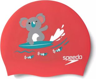 Gorro de natación Speedo Junior de silicona rosa estampado