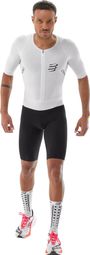Compressport Aero Seamless triatlonpak wit/zwart voor heren