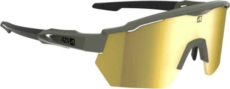 AZR Race RX Brillen Set Khaki Matt / Wasserabweisendes Visier Gelb + Farblos