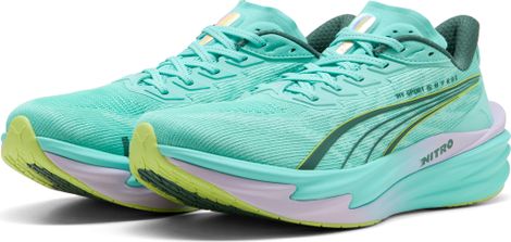 Chaussures Running Puma Deviate Nitro 4 Hyrox Vert Femme