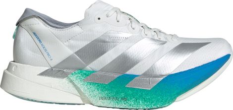 Chaussures Running adidas Adizero Adios Pro 4 Blanc/Bleu/Vert Femme