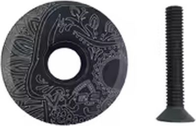Bouchon de potence en alliage d'aluminium ultra-léger - Noir à motifs