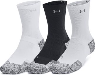 Under Armour ArmourDry Pro Wit/Zwart/Grijs Halfhoge Sokken (3 paar)