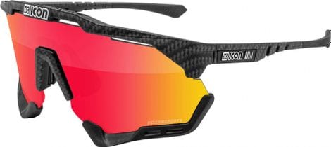 Scicon Sports Aeroshade XL Lunettes De Soleil De Performance Sportive (Scnpp Multimorror Rouge/Compagnon De Carbone)