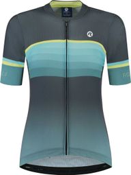 Maillot Manches Courtes Velo Rogelli Impress II - Femme - Menthe/Gris/Jaune