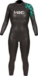 Traje de neopreno Mako Hali Plus Negro Verde para mujer
