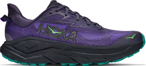 Zapatillas de trail running Hoka Challenger 8 para hombre, color morado/negro.