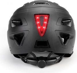 CASQUE CITY Noir M 55/58 Eclairage Arrière Led 15 Ventilation.