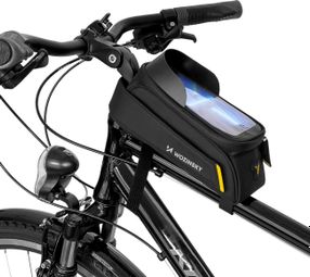 Sacoche de cadre de vélo Wozinsky avec étui pour téléphone 1L noir